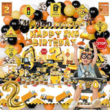 Construction Party Decorations for 2 Year Old Boy 128Pcs Truck