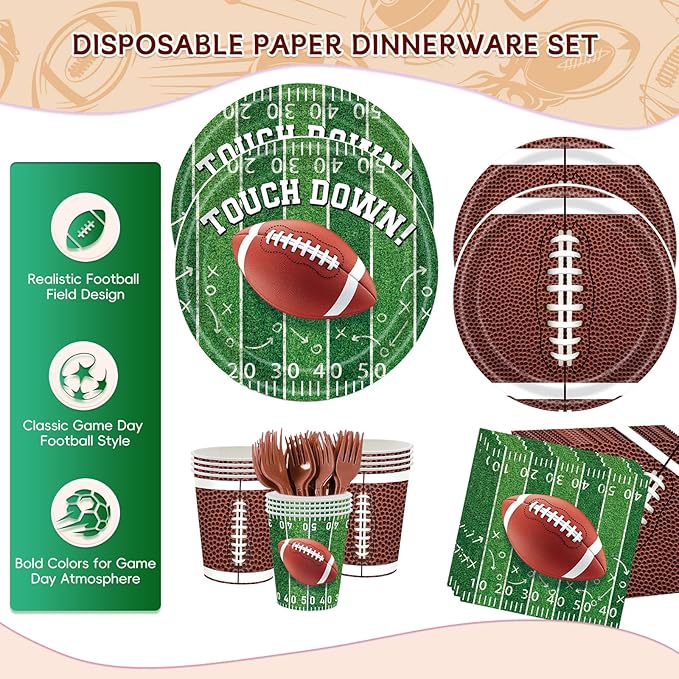Football Party Decorations Serve 24 Football Party Supplies with