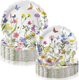 60 Pcs Wildflower Paper Plates Wildflower Spring Easter Party