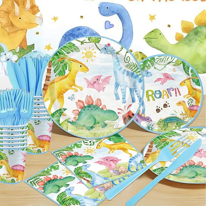 Dinosaur Birthday Party Supplies - 175PCS Dinosaur Themes Party