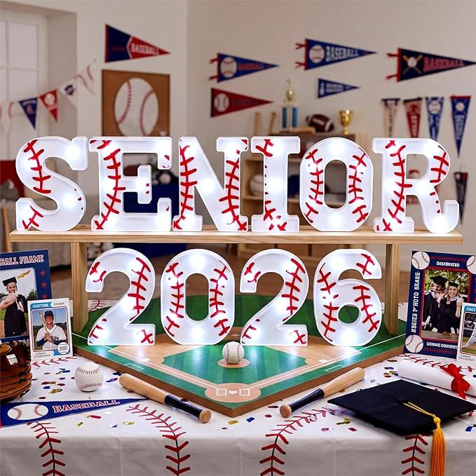 Honoson 10 Pcs Baseball Graduation Party Decorations Senior 2026