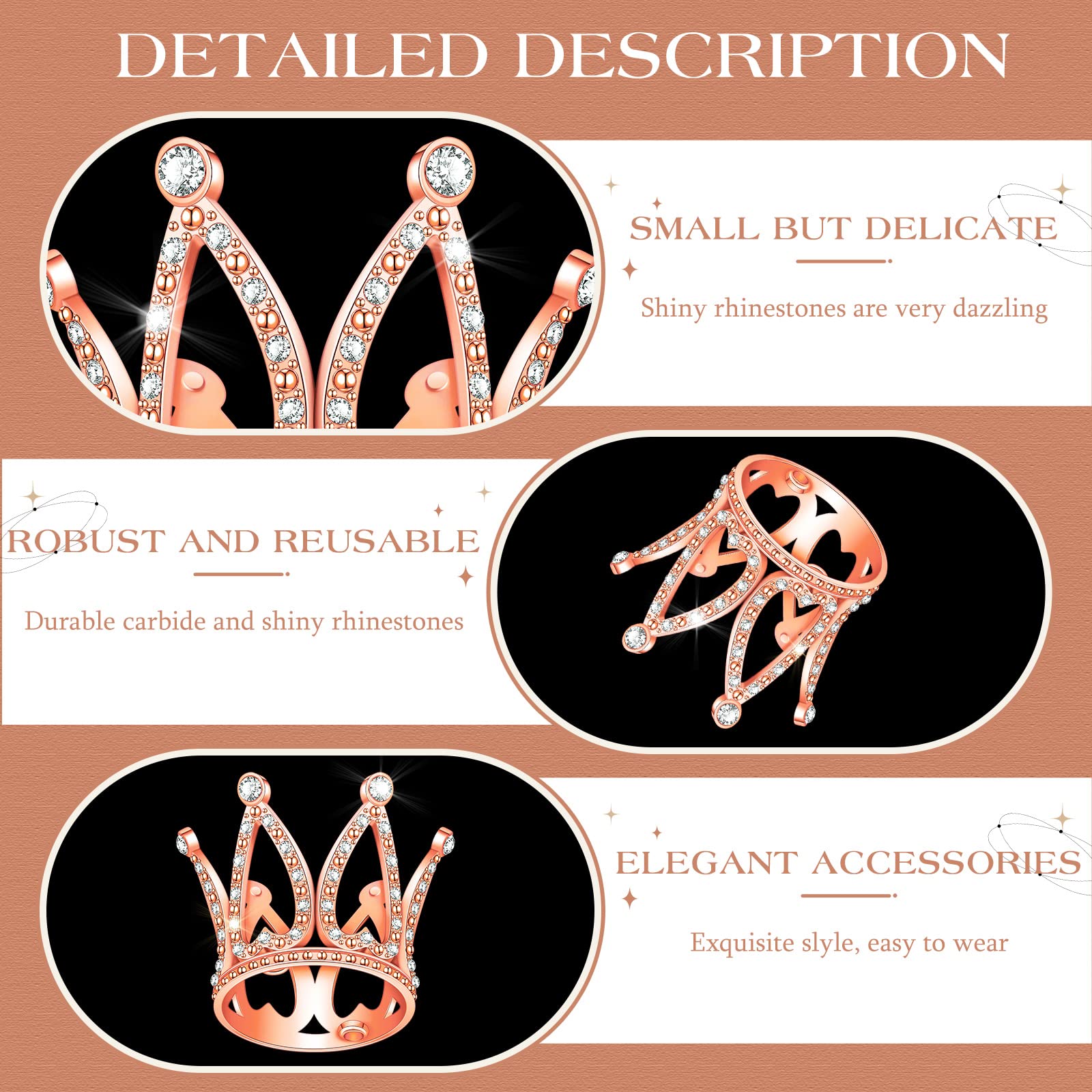 24 Pcs Crown Cake Topper Mini Baby Crown Tiny Queen Small Alloy