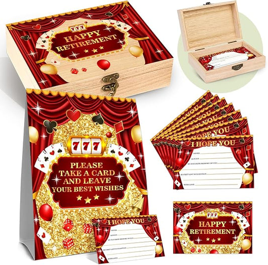 Casino Retirement Card Happy Wishes Card Box Happy Retirement Party