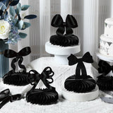 Containlol 9 Pcs Black Bow Birthday Party Decorations Bow Honeycomb
