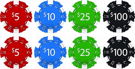 8 18 Inch Casino Night Poker Chips Foil Balloons