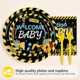 96Pcs Construction Baby Shower Party Supplies Dump Truck