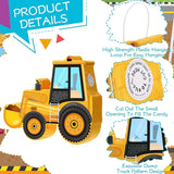 Construction Dump Truck Piñata with Blindfold and Bat Construction