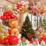 Christmas Balloon Arch Kit Xmas Beige Red Balloon Garland Apricot
