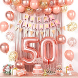 50th Happy Birthday Party Decoration Rose Gold Birthday Decorations