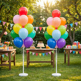 Tosuced Balloon Column Stand Kit,2 Sets of Assorted Rainbow Ballo 13-c