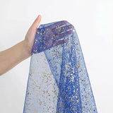Artoid Mode Blue Gold Gauze Table Runner 59x120 Inch 10FT, Glitter