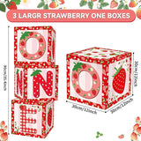 3Pcs Strawberry 1st Birthday Party Decorations Supplies Strawberry