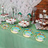 96PCS Hawaiian Aloha Tableware Set Luau Tropical Dinnerware