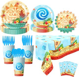 170PCS Tropical Birthday Party Supplies Hawaiian Luau Tableware Set