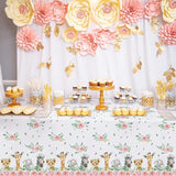Safari Tablecloth for Girls Disposable Jungle Party Tablecover