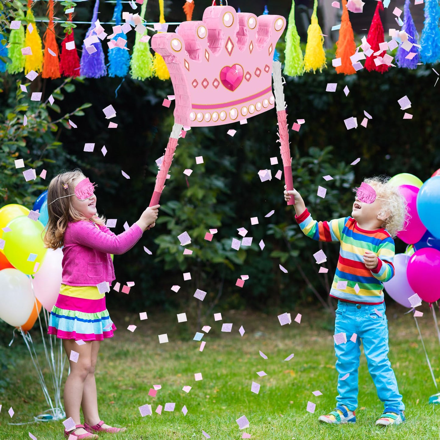 Threan Princess Piñata Fairy Party Decorations Pink Ballet Piñata