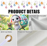 Easter Banner Polyester 43x70.86 Inches Banner Easter for Backyard