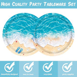 Ocean Waves Plates Summer Beach Birthday Supplies 48 Piece Pool