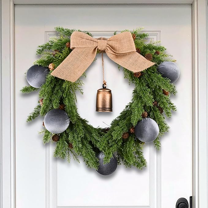 Velvet Ornaments for Christmas Tree Decorations - Gray Xmas Ball
