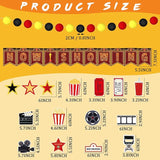 5 Pcs Movie Night Party Decorations Now Showing Banner Hanging Movie