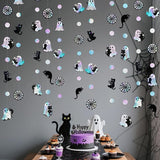 Iridescent Black Halloween Decorations Holographic Ghost Black Cat