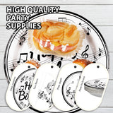 96 Pcs Music Birthday Party Supplies Music Notes Plates Napkins