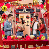 76 PCS Movie Night Party Decorations Kit Included Foil Curtain Film