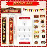 14 Pcs Movie Night Decorations Set Welcome Now Showing Door Banners