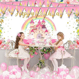 49ft Princess Birthday Decorations Flag Banner Theme Triangle Flags