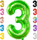 KatchOn, Light Green Number 3 Balloon - 40 Inch | Green 3 Balloon