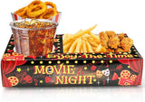 50 Pcs Movie Night Snack Tray Disposable Movie Snack Holder Box
