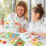 12 Dinosaur Mini Coloring Books Kids with 12 Stacking Crayons Dino