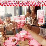 112 Pcs Galentine's Day Party Supplies Set for 24 Guests 9 Inch 7