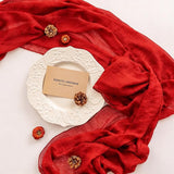 Keketoarrange 3pcs Red Cheesecloth Table Runner Cheese Cloth Rustic