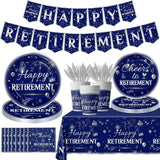 142Pcs Retirement Tableware Party Decorations Happy Retirement