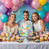 113 PCS 5 Size Colorful Cake Picks - Ball Shaped Cake Topper Pearl