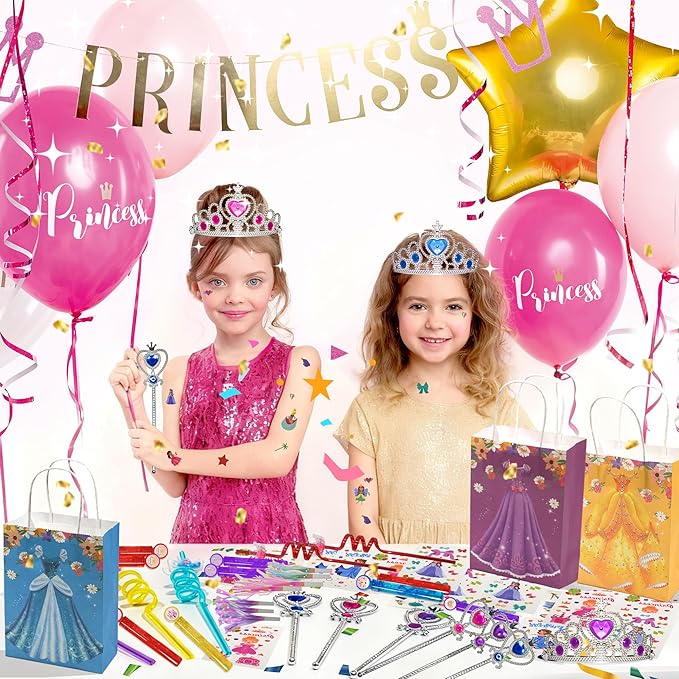 84pcs Princess Party Favors, Sweet Birthday Party Supplies Including