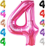 KatchOn, Hot Pink 4 Balloon Number - 40 Inch | 4th Birthday Balloons