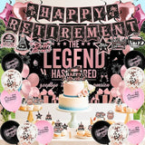 Elegant Rose Gold Retirement Decorations Kit for Women Features
