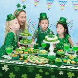 OHOME St Patricks Day Decorations - 2 PCS Shamrock Tablecloth | St