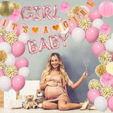 Ouddy Party Pink Baby Shower Decorations for Girls with Its a Girl