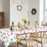 4 Pack Disposable Easter Tablecloth, 54 x 108 Inch Rectangular Easter