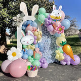 Pastel Easter Bunny Balloon Arch Kit 149Pcs Pastel Rainbow Balloon
