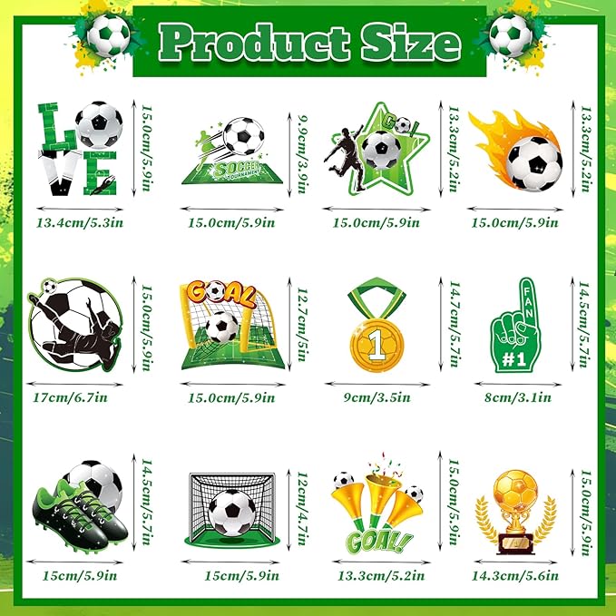 Soccer Hanging Swirls - 30 Pcs Soccer Party Decorations Ceiling