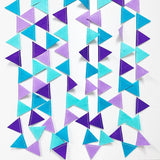 Mermaid Party Decorations Purple Teal Felt Hanging Triangle Mini
