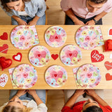 200Pcs Valentine's Day Decorations Happy Valentine Plates and