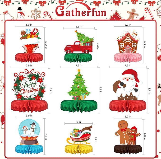 Merry Christmas Party Decorations Bundle Includes Festive Christmas