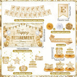 20pcs Retirement Party Decorations for Women Men Gold Happy