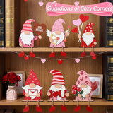 6 Pcs Valentines Day Table Decorations Gnome Valentine Centerpiece