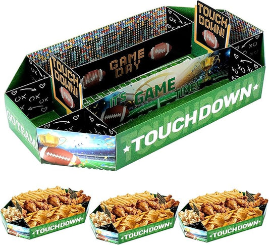 Football Party Supplies Kit 3 Pcs Large Football Paper Food Plates